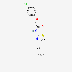 molecular formula C21H21ClN2O2S B2742447 N-[4-(4-tert-butylphenyl)-1,3-thiazol-2-yl]-2-(4-chlorophenoxy)acetamide CAS No. 330201-58-6