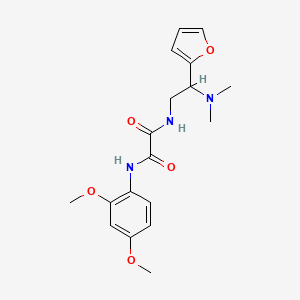 molecular formula C18H23N3O5 B2742481 N'-(2,4-dimethoxyphenyl)-N-[2-(dimethylamino)-2-(furan-2-yl)ethyl]ethanediamide CAS No. 899747-20-7