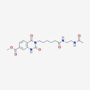 molecular formula C20H26N4O6 B2742522 Methyl 3-(6-((2-acetamidoethyl)amino)-6-oxohexyl)-2,4-dioxo-1,2,3,4-tetrahydroquinazoline-7-carboxylate CAS No. 896371-07-6