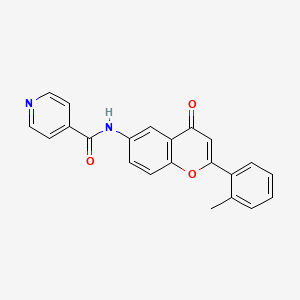 molecular formula C22H16N2O3 B2742556 N-(4-oxo-2-(o-tolyl)-4H-chromen-6-yl)isonicotinamide CAS No. 923227-83-2