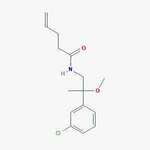 molecular formula C15H20ClNO2 B2742587 N-[2-(3-chlorophenyl)-2-methoxypropyl]pent-4-enamide CAS No. 1795456-19-7