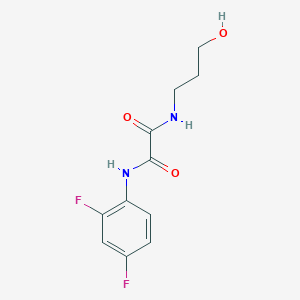 molecular formula C11H12F2N2O3 B2742595 N1-(2,4-difluorophenyl)-N2-(3-hydroxypropyl)oxalamide CAS No. 886900-28-3