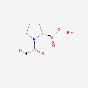 molecular formula C7H11KN2O3 B2742669 potassium (2R)-1-(methylcarbamoyl)pyrrolidine-2-carboxylate CAS No. 1394051-24-1