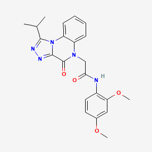 molecular formula C22H23N5O4 B2742675 N-(2,4-dimethoxyphenyl)-2-(1-isopropyl-4-oxo-[1,2,4]triazolo[4,3-a]quinoxalin-5(4H)-yl)acetamide CAS No. 1357966-41-6
