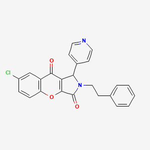 7-Chloro-2-phenethyl-1-(pyridin-4-yl)-1,2-dihydrochromeno[2,3-c]pyrrole-3,9-dione
