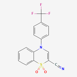 4-[4-(trifluoromethyl)phenyl]-4H-1,4-benzothiazine-2-carbonitrile 1,1-dioxide