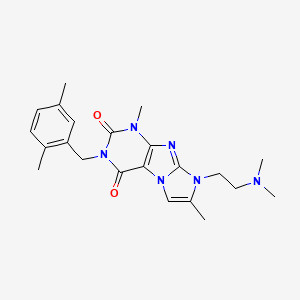 8-(2-(dimethylamino)ethyl)-3-(2,5-dimethylbenzyl)-1,7-dimethyl-1H-imidazo[2,1-f]purine-2,4(3H,8H)-dione