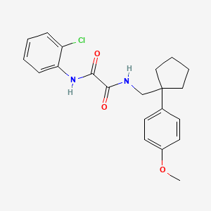 molecular formula C21H23ClN2O3 B2742700 N'-(2-chlorophenyl)-N-{[1-(4-methoxyphenyl)cyclopentyl]methyl}ethanediamide CAS No. 1091475-54-5