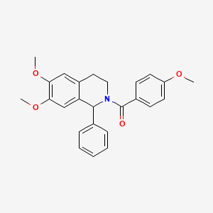 (6,7-dimethoxy-1-phenyl-3,4-dihydroisoquinolin-2(1H)-yl)(4-methoxyphenyl)methanone