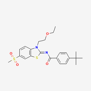 (Z)-4-(tert-butyl)-N-(3-(2-ethoxyethyl)-6-(methylsulfonyl)benzo[d]thiazol-2(3H)-ylidene)benzamide