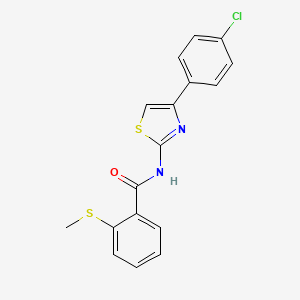 N-(4-(4-chlorophenyl)thiazol-2-yl)-2-(methylthio)benzamide