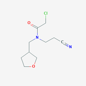 2-Chloro-N-(2-cyanoethyl)-N-(oxolan-3-ylmethyl)acetamide
