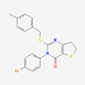 3-(4-bromophenyl)-2-((4-methylbenzyl)thio)-6,7-dihydrothieno[3,2-d]pyrimidin-4(3H)-one