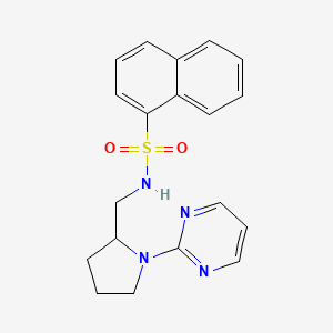 N-{[1-(pyrimidin-2-yl)pyrrolidin-2-yl]methyl}naphthalene-1-sulfonamide