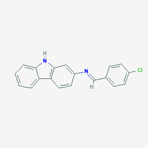 molecular formula C19H13ClN2 B274281 N-(4-chlorobenzylidene)-9H-carbazol-2-amine 