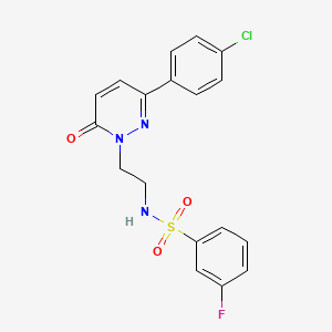 N-(2-(3-(4-chlorophenyl)-6-oxopyridazin-1(6H)-yl)ethyl)-3-fluorobenzenesulfonamide
