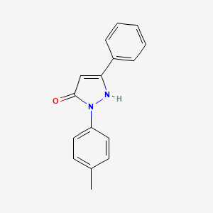 molecular formula C16H14N2O B2742818 2-(4-methylphenyl)-5-phenyl-1,2-dihydro-3H-pyrazol-3-one CAS No. 692283-15-1