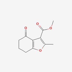 molecular formula C11H12O4 B2742820 Methyl 2-methyl-4-oxo-4,5,6,7-tetrahydrobenzofuran-3-carboxylate CAS No. 91143-41-8