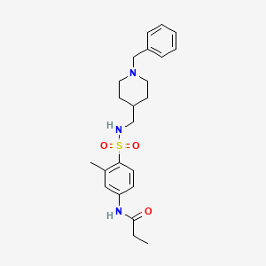 N-(4-(N-((1-benzylpiperidin-4-yl)methyl)sulfamoyl)-3-methylphenyl)propionamide