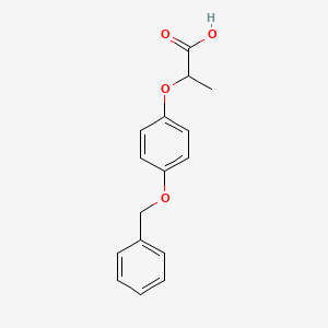 molecular formula C16H16O4 B2742825 2-[4-(Benzyloxy)phenoxy]propanoic acid CAS No. 59058-37-6