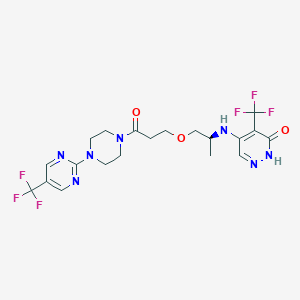 molecular formula C20H23F6N7O3 B2742868 RBN-2397 CAS No. 2381037-82-5
