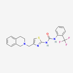 1-(4-((3,4-dihydroisoquinolin-2(1H)-yl)methyl)thiazol-2-yl)-3-(2-(trifluoromethyl)phenyl)urea