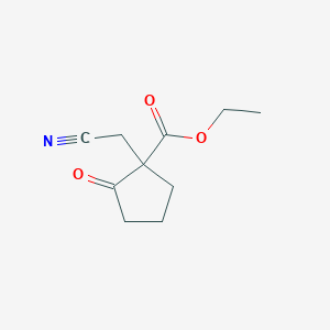 molecular formula C10H13NO3 B2742873 Ethyl 1-(cyanomethyl)-2-oxocyclopentane-1-carboxylate CAS No. 42894-03-1