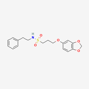 3-(benzo[d][1,3]dioxol-5-yloxy)-N-phenethylpropane-1-sulfonamide