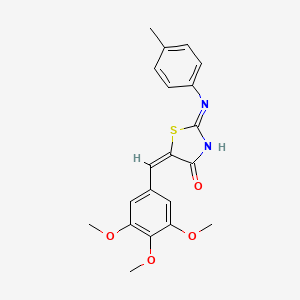 (2E,5E)-2-(p-tolylimino)-5-(3,4,5-trimethoxybenzylidene)thiazolidin-4-one