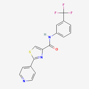 2-(4-pyridinyl)-N-[3-(trifluoromethyl)phenyl]-1,3-thiazole-4-carboxamide