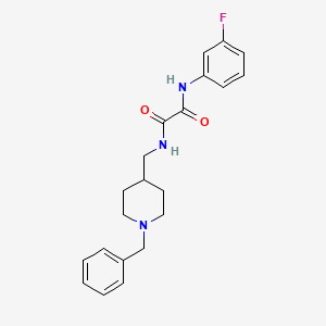 molecular formula C21H24FN3O2 B2742908 N-[(1-benzylpiperidin-4-yl)methyl]-N'-(3-fluorophenyl)ethanediamide CAS No. 953201-14-4