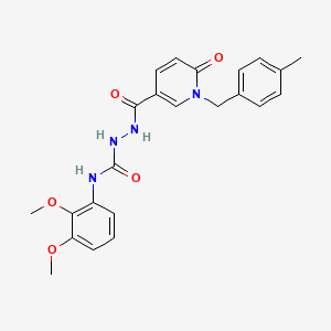 molecular formula C23H24N4O5 B2742915 N-(2,3-dimethoxyphenyl)-2-(1-(4-methylbenzyl)-6-oxo-1,6-dihydropyridine-3-carbonyl)hydrazinecarboxamide CAS No. 1105226-97-8