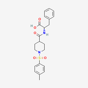 molecular formula C22H26N2O5S B2742930 N-({1-[(4-methylphenyl)sulfonyl]piperidin-4-yl}carbonyl)-L-phenylalanine CAS No. 956777-58-5