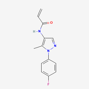 B2742953 N-[1-(4-Fluorophenyl)-5-methylpyrazol-4-yl]prop-2-enamide CAS No. 2361638-38-0