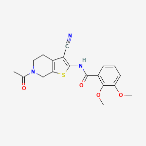 molecular formula C19H19N3O4S B2742955 N-{6-acetyl-3-cyano-4H,5H,6H,7H-thieno[2,3-c]pyridin-2-yl}-2,3-dimethoxybenzamide CAS No. 895442-42-9