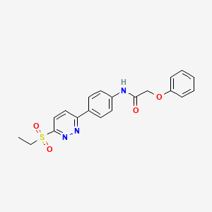 molecular formula C20H19N3O4S B2742965 N-(4-(6-(ethylsulfonyl)pyridazin-3-yl)phenyl)-2-phenoxyacetamide CAS No. 921586-98-3