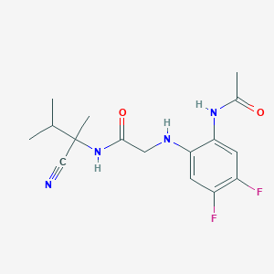 B2742969 N-(1-cyano-1,2-dimethylpropyl)-2-[(2-acetamido-4,5-difluorophenyl)amino]acetamide CAS No. 1311719-57-9