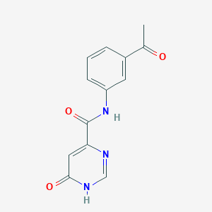 molecular formula C13H11N3O3 B2742978 N-(3-acetylphenyl)-6-hydroxypyrimidine-4-carboxamide CAS No. 2034254-74-3