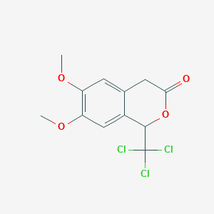 molecular formula C12H11Cl3O4 B274305 6,7-dimethoxy-1-(trichloromethyl)-1,4-dihydro-3H-2-benzopyran-3-one 