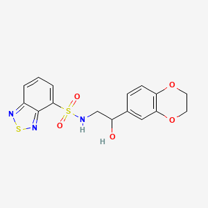 molecular formula C16H15N3O5S2 B2743057 N-[2-(2,3-dihydro-1,4-benzodioxin-6-yl)-2-hydroxyethyl]-2,1,3-benzothiadiazole-4-sulfonamide CAS No. 2034256-89-6