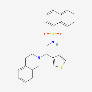 N-(2-(3,4-dihydroisoquinolin-2(1H)-yl)-2-(thiophen-3-yl)ethyl)naphthalene-1-sulfonamide