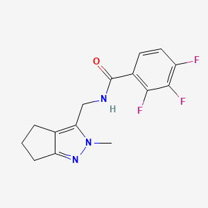 2,3,4-trifluoro-N-((2-methyl-2,4,5,6-tetrahydrocyclopenta[c]pyrazol-3-yl)methyl)benzamide