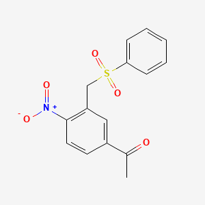1-(4-Nitro-3-((phenylsulfonyl)methyl)phenyl)-1-ethanone