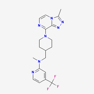 molecular formula C19H22F3N7 B2743065 N-methyl-N-[(1-{3-methyl-[1,2,4]triazolo[4,3-a]pyrazin-8-yl}piperidin-4-yl)methyl]-4-(trifluoromethyl)pyridin-2-amine CAS No. 2415520-29-3
