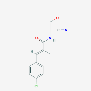 (E)-3-(4-Chlorophenyl)-N-(2-cyano-1-methoxypropan-2-yl)-2-methylprop-2-enamide