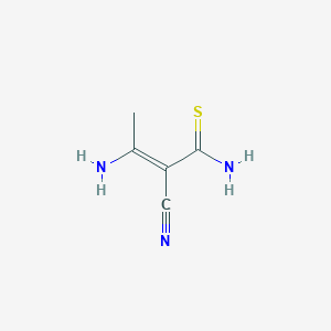 molecular formula C5H7N3S B2743067 (2E)-3-amino-2-cyanobut-2-enethioamide CAS No. 758721-53-8