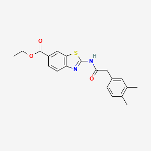 Ethyl 2-(2-(3,4-dimethylphenyl)acetamido)benzo[d]thiazole-6-carboxylate