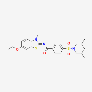 (Z)-4-((3,5-dimethylpiperidin-1-yl)sulfonyl)-N-(6-ethoxy-3-methylbenzo[d]thiazol-2(3H)-ylidene)benzamide