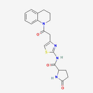 N-(4-(2-(3,4-dihydroquinolin-1(2H)-yl)-2-oxoethyl)thiazol-2-yl)-5-oxopyrrolidine-2-carboxamide