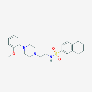 molecular formula C23H31N3O3S B2743075 N-(2-(4-(2-methoxyphenyl)piperazin-1-yl)ethyl)-5,6,7,8-tetrahydronaphthalene-2-sulfonamide CAS No. 1049465-42-0